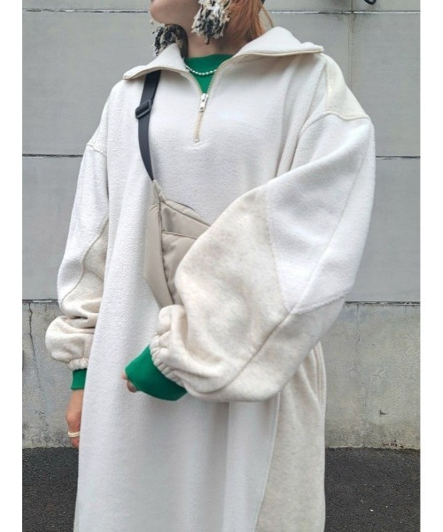 BACK NUMBER(バックナンバー)の「【BACK NUMBER】裏起毛切り替えワンピース(ワンピース・レディース・ダークグレー/キナリ・M/L)」の7枚目の写真