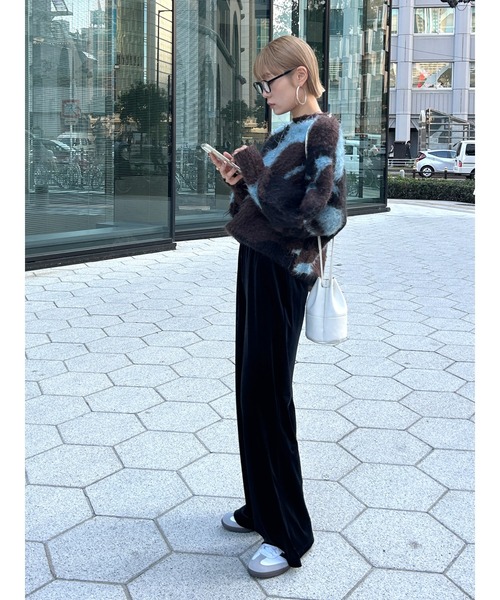 Ungrid（アングリッド）の「シャギージャカードニット（ニット/セーター・レディース・ブルー/ブラウン/グリーン/モカ・FREE）」の9枚目の写真