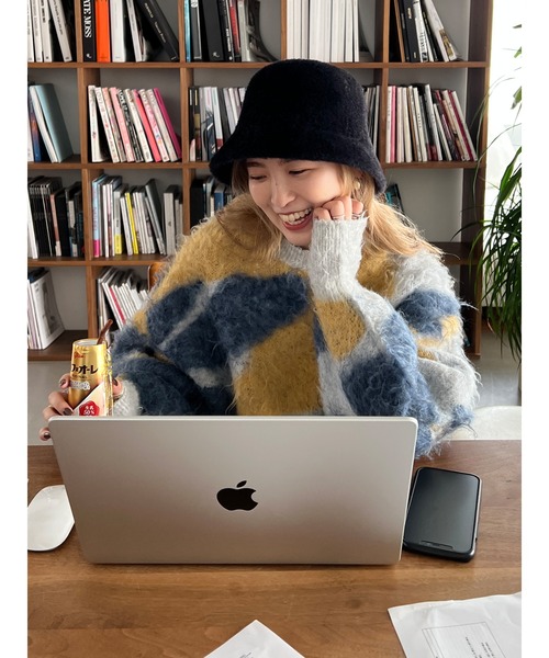 Ungrid（アングリッド）の「シャギージャカードニット（ニット/セーター・レディース・ブルー/ブラウン/グリーン/モカ・FREE）」の11枚目の写真