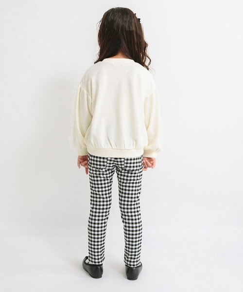 BRANSHES(ブランシェス)の「袖チュールフリルトレーナー(スウェット・キッズ・ブルー/アイボリー/ピンク・100/120/130/110/150/90/140)」の6枚目の写真