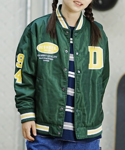 DC(ディーシー)の「DC/ディーシー キッズ スタジアム ジャケット ジャケット 親子コーデ スケートボード スタジャン YJK241502(スタジャン・キッズ・グリーン/ブラック・130cm/140cm/160cm/150cm)」の18枚目の写真