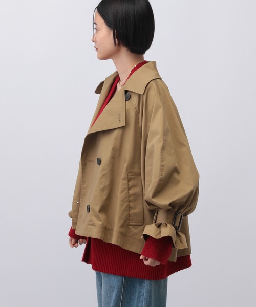【新品】A part byキャンディースリーブショートトレンチ/キャメルS A part by｜【WEB限定】キャンディースリーブショートトレンチコート