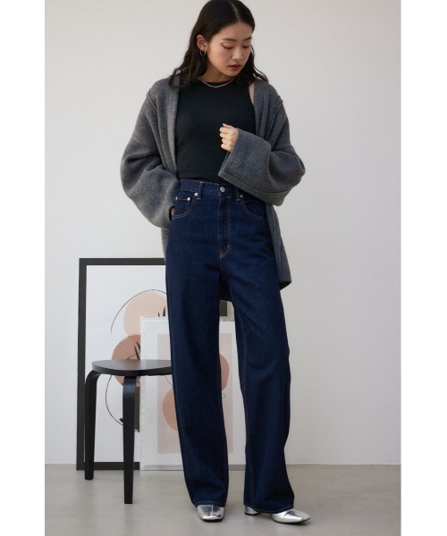 AZUL by moussy（アズールバイマウジー）の「オーバーサイズトッパーカーディガン（カーディガン/ボレロ・レディース・ブラック/グレー・FREE）」の15枚目の写真