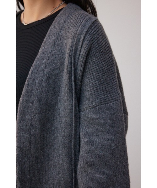 AZUL by moussy（アズールバイマウジー）の「オーバーサイズトッパーカーディガン（カーディガン/ボレロ・レディース・ブラック/グレー・FREE）」の19枚目の写真