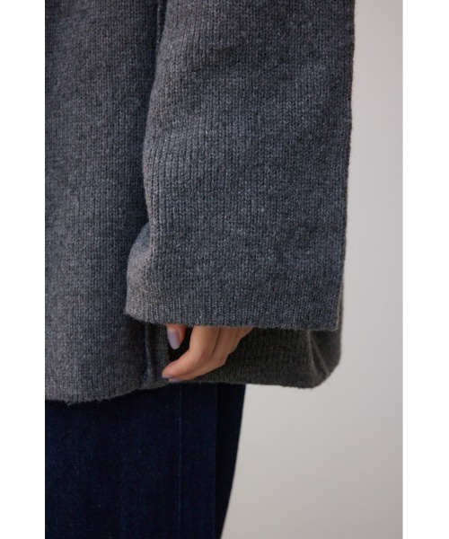 AZUL by moussy（アズールバイマウジー）の「オーバーサイズトッパーカーディガン（カーディガン/ボレロ・レディース・ブラック/グレー・FREE）」の20枚目の写真