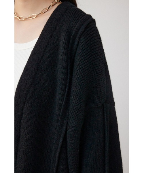 AZUL by moussy（アズールバイマウジー）の「オーバーサイズトッパーカーディガン（カーディガン/ボレロ・レディース・ブラック/グレー・FREE）」の9枚目の写真
