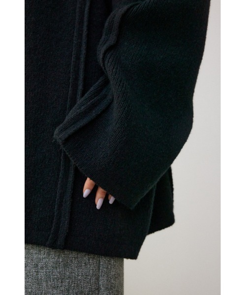 AZUL by moussy（アズールバイマウジー）の「オーバーサイズトッパーカーディガン（カーディガン/ボレロ・レディース・ブラック/グレー・FREE）」の10枚目の写真