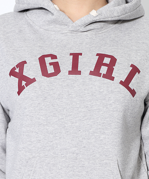 X-girl（エックスガール）の「SWEAT LAYERED STRIPED DRESS（ワンピース・レディース・ブラック/アッシュ/バーガンディー・1/2）」の9枚目の写真