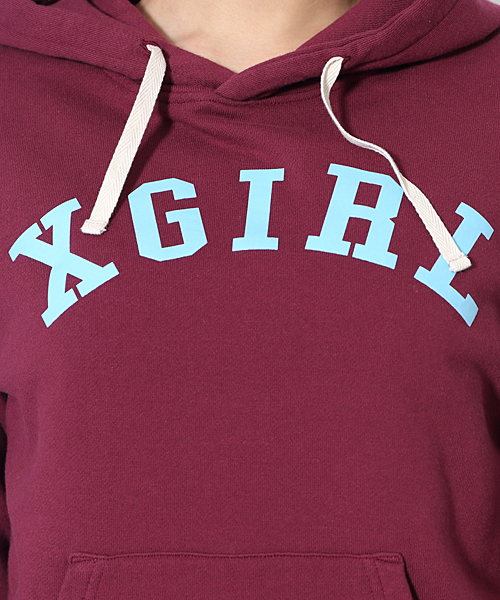 X-girl（エックスガール）の「SWEAT LAYERED STRIPED DRESS（ワンピース・レディース・ブラック/アッシュ/バーガンディー・1/2）」の11枚目の写真