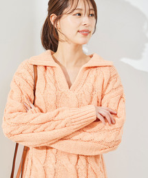 衿付プルオーバー
