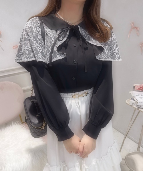 最終お値下げ♡今季アプ♡レースブラウス スタンドレースブラウス｜Maglie le cassetto（マーリエ ル カセット