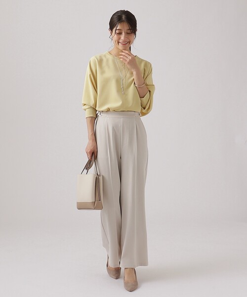 DRESKIP（ドレスキップ）の「◆【洗える/イージーケア】リブ切替 ドルマンブラウス（シャツ/ブラウス・レディース・ライトブルー/ライトベージュ/イエロー系その他/スモーキーグリーン系/ブラック/オレンジ系・00）」の9枚目の写真