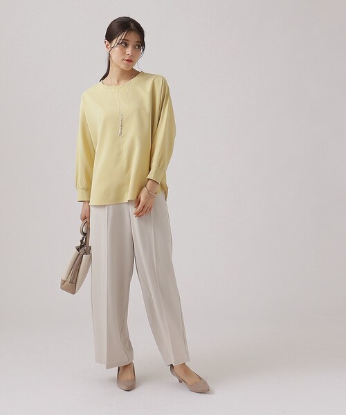 DRESKIP（ドレスキップ）の「◆【洗える/イージーケア】リブ切替 ドルマンブラウス（シャツ/ブラウス・レディース・ライトブルー/ライトベージュ/イエロー系その他/スモーキーグリーン系/ブラック/オレンジ系・00）」の10枚目の写真