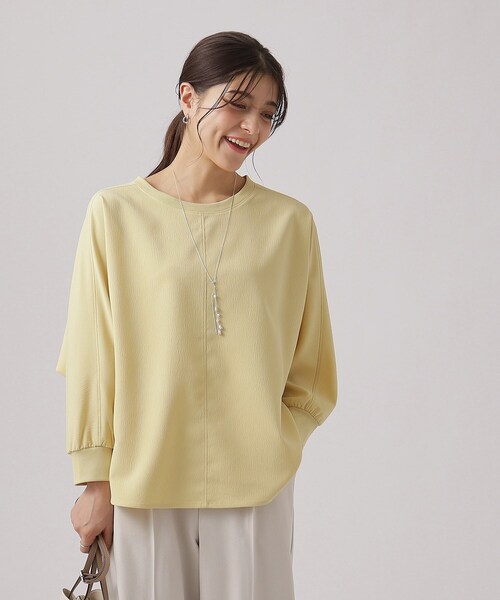 DRESKIP（ドレスキップ）の「◆【洗える/イージーケア】リブ切替 ドルマンブラウス（シャツ/ブラウス・レディース・ライトブルー/ライトベージュ/イエロー系その他/スモーキーグリーン系/ブラック/オレンジ系・00）」の12枚目の写真