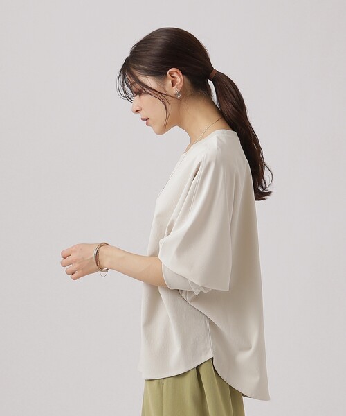 DRESKIP（ドレスキップ）の「◆【洗える/イージーケア】リブ切替 ドルマンブラウス（シャツ/ブラウス・レディース・ライトブルー/ライトベージュ/イエロー系その他/スモーキーグリーン系/ブラック/オレンジ系・00）」の19枚目の写真