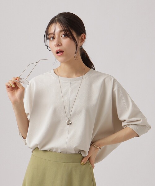 DRESKIP（ドレスキップ）の「◆【洗える/イージーケア】リブ切替 ドルマンブラウス（シャツ/ブラウス・レディース・ライトブルー/ライトベージュ/イエロー系その他/スモーキーグリーン系/ブラック/オレンジ系・00）」の21枚目の写真