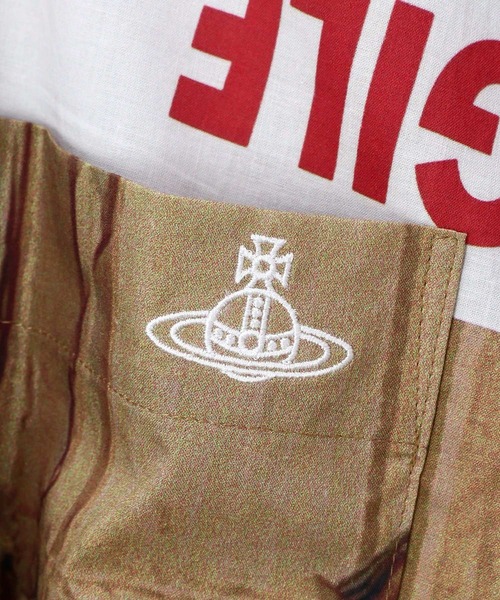 ヴィヴィアンウエストウッド MAN 中古 / CAUTION TAPE MAN LONDON Tシャツ 46 茶  H-25-07-20-030-ts-IN-ZH Vivienne Westwood MAN（ヴィヴィアンウエストウッドマン）の