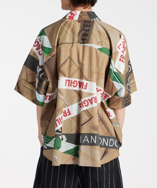 ヴィヴィアンウエストウッド MAN 中古 / CAUTION TAPE MAN LONDON Tシャツ 46 茶  H-25-07-20-030-ts-IN-ZH Vivienne Westwood MAN（ヴィヴィアンウエストウッドマン）の