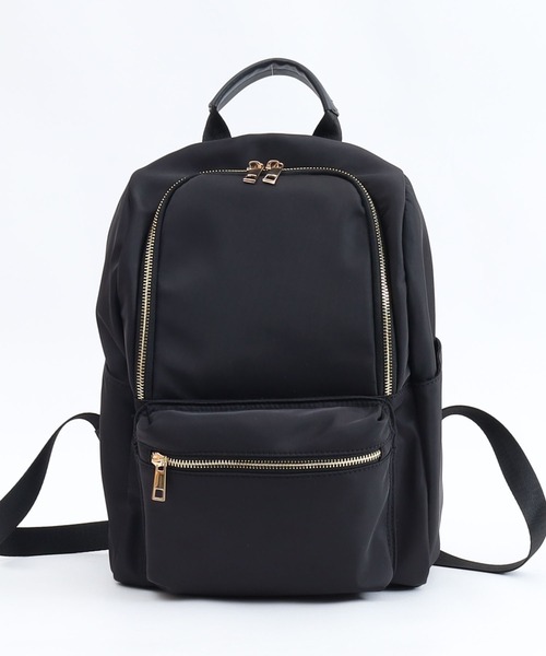 COOCO（クーコ）の「ポリエステル１０ポケットミディアムサイズリュック／Ａ４対応（バックパック/リュック・レディース・ネイビー/ブラック/カーキ/グレー・9）」の12枚目の写真