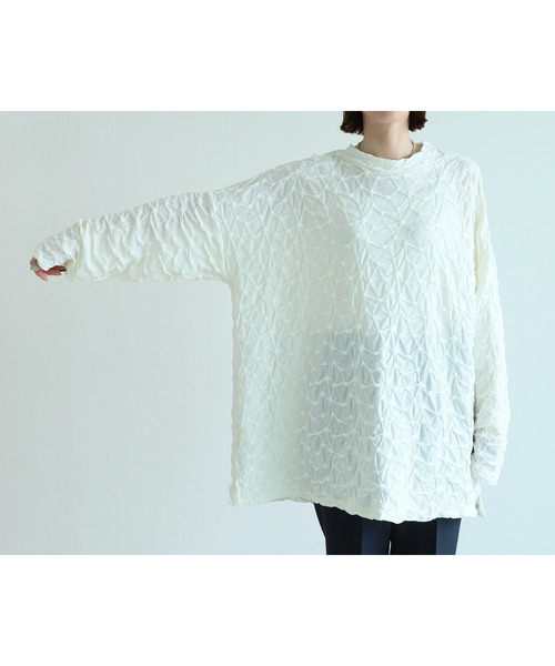 reca(レカ)の「シャーリングジャガードプルオーバー(Tシャツ/カットソー・レディース・ブラック/アイボリー・M)」の18枚目の写真