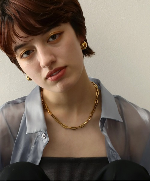 ORLEAN(オルレアン)の「金属アレルギー対応 ラウンドドロップピアス サージカルステンレス(ピアス(両耳用)・レディース・シルバー/ゴールド・フリー)」の3枚目の写真