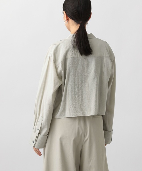 A part by（アパートバイ）の「カイキンシアーショートシャツ（シャツ/ブラウス・レディース・ブラック/オフホワイト/グレー系その他/ライトベージュ・FREE）」の17枚目の写真