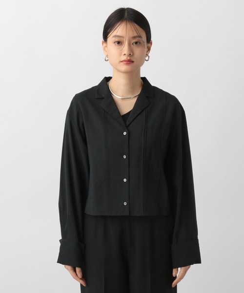 A part by（アパートバイ）の「カイキンシアーショートシャツ（シャツ/ブラウス・レディース・ブラック/オフホワイト/グレー系その他/ライトベージュ・FREE）」の14枚目の写真