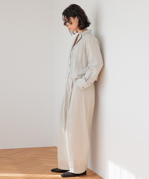 A part by（アパートバイ）の「カイキンシアーショートシャツ（シャツ/ブラウス・レディース・ブラック/オフホワイト/グレー系その他/ライトベージュ・FREE）」の21枚目の写真