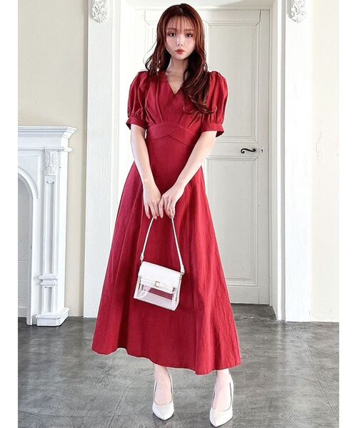 RESEXXY（リゼクシー）の「ウエストクロスフレアワンピース（ワンピース・レディース・ブラック/ホワイト/レッド・FREE）」の20枚目の写真