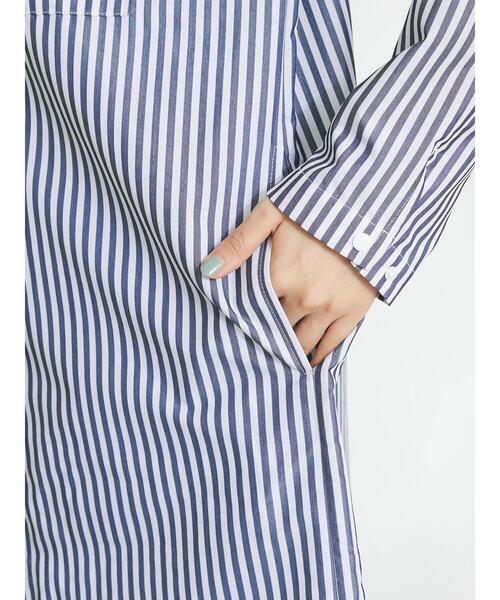 CRAFT STANDARD BOUTIQUE（クラフトスタンダードブティック）の「プランサーボタンシャツワンピース（シャツワンピース・レディース・ブラック系その他2/ブルー系その他6/オフホワイト/サックスブルー系3・FREE）」の15枚目の写真