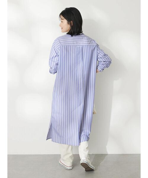 CRAFT STANDARD BOUTIQUE（クラフトスタンダードブティック）の「プランサーボタンシャツワンピース（シャツワンピース・レディース・ブラック系その他2/ブルー系その他6/オフホワイト/サックスブルー系3・FREE）」の22枚目の写真
