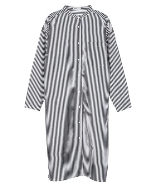 CRAFT STANDARD BOUTIQUE（クラフトスタンダードブティック）の「プランサーボタンシャツワンピース（シャツワンピース・レディース・ブラック系その他2/ブルー系その他6/オフホワイト/サックスブルー系3・FREE）」の5枚目の写真