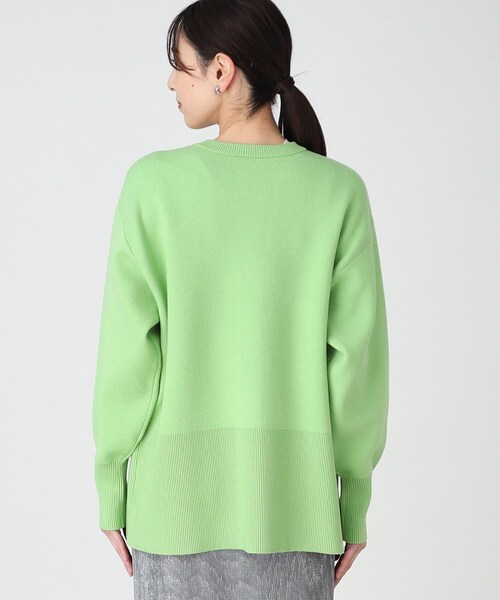 THE SHOP TK (ザ ショップ ティーケー )の「◆キーネックミドル丈カーデ【手洗い可】(カーディガン/ボレロ・レディース・ライトグレー/ライトグリーン/スミクロ・12/13)」の8枚目の写真