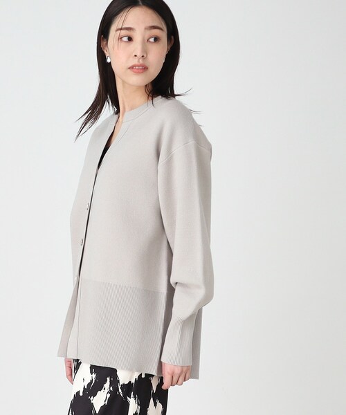THE SHOP TK (ザ ショップ ティーケー )の「◆キーネックミドル丈カーデ【手洗い可】(カーディガン/ボレロ・レディース・ライトグレー/ライトグリーン/スミクロ・12/13)」の12枚目の写真