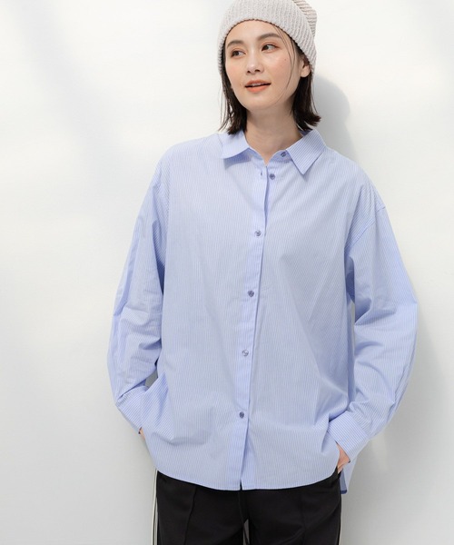 LAKOLE(ラコレ)の「ストライプシャツ / 106441(シャツ/ブラウス・レディース・オフホワイト/サックスブルー/ライトブルー/ライトグリーン・SMALL/MEDIUM)」の4枚目の写真