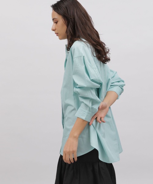 LAKOLE(ラコレ)の「ストライプシャツ / 106441(シャツ/ブラウス・レディース・オフホワイト/サックスブルー/ライトブルー/ライトグリーン・SMALL/MEDIUM)」の6枚目の写真