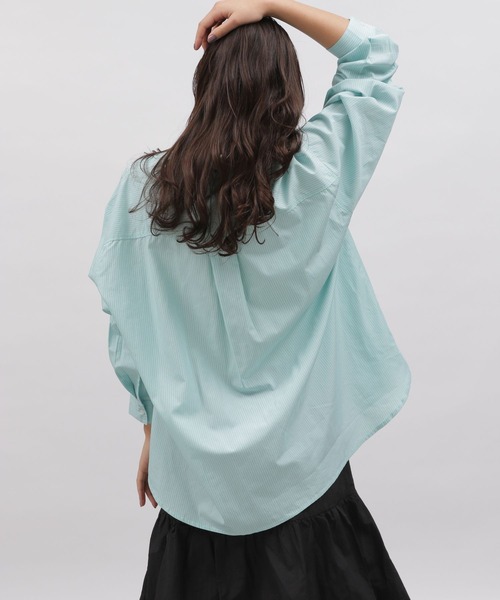 LAKOLE(ラコレ)の「ストライプシャツ / 106441(シャツ/ブラウス・レディース・オフホワイト/サックスブルー/ライトブルー/ライトグリーン・SMALL/MEDIUM)」の7枚目の写真