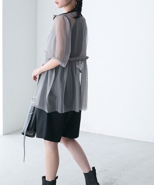 FOXEYホワイト パフスリーブ トップス フォクシーニューヨーク FOXEY NEW YORK シャツ ブラウス 半袖