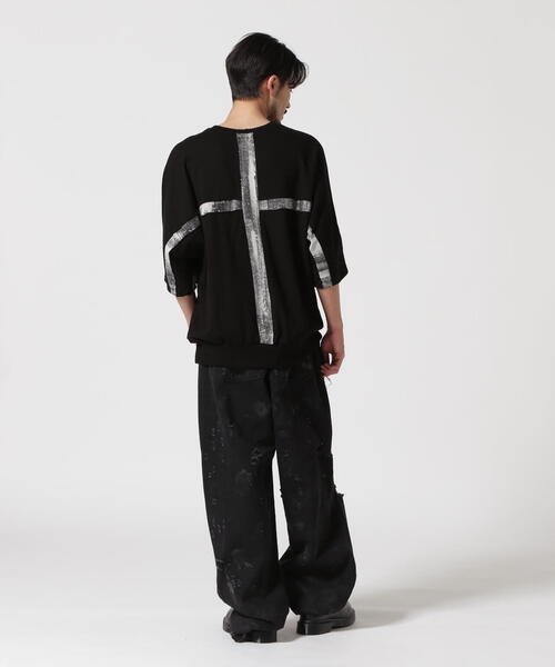 KMRii（ケムリ）の「KMRii/ケムリ/Back Cross Dolman Top（Tシャツ/カットソー・メンズ・ブラック・2）」の4枚目の写真