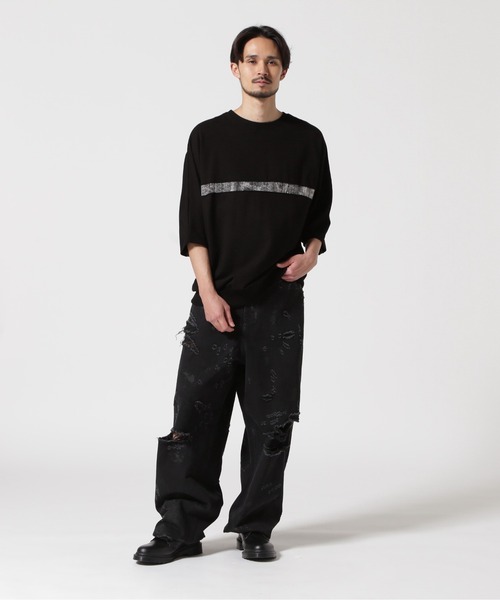 KMRii（ケムリ）の「KMRii/ケムリ/Back Cross Dolman Top（Tシャツ/カットソー・メンズ・ブラック・2）」の9枚目の写真