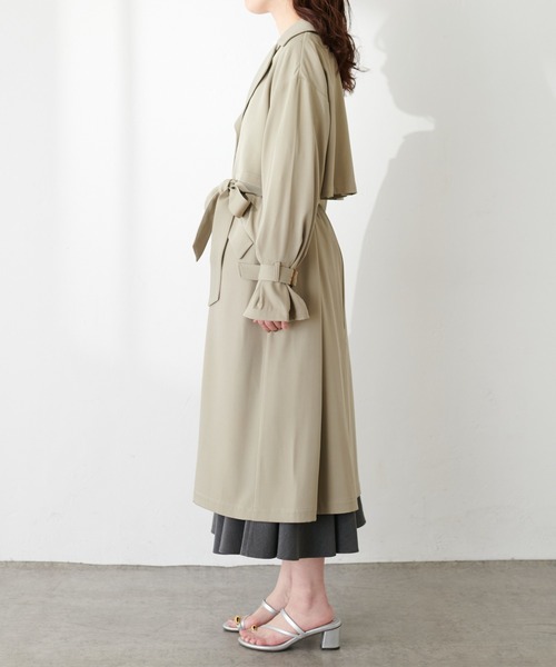 natural couture(ナチュラルクチュール)の「ZIP付きマルチWAYトレンチ(トレンチコート・レディース・カーキ/オフホワイト/ライトベージュ・FREE)」の22枚目の写真