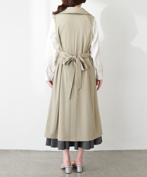 natural couture(ナチュラルクチュール)の「ZIP付きマルチWAYトレンチ(トレンチコート・レディース・カーキ/オフホワイト/ライトベージュ・FREE)」の9枚目の写真