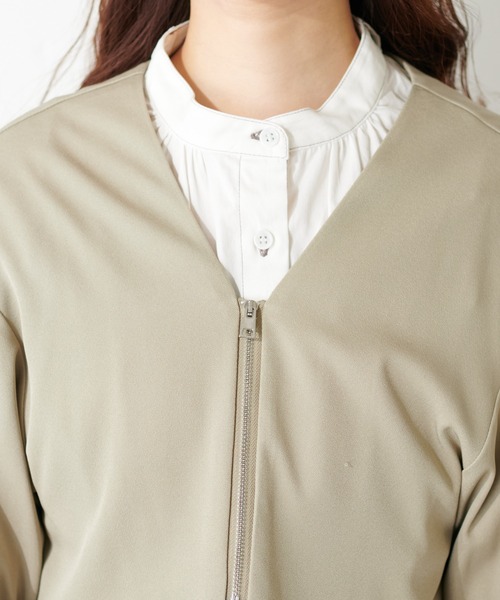 natural couture(ナチュラルクチュール)の「ZIP付きマルチWAYトレンチ(トレンチコート・レディース・カーキ/オフホワイト/ライトベージュ・FREE)」の7枚目の写真