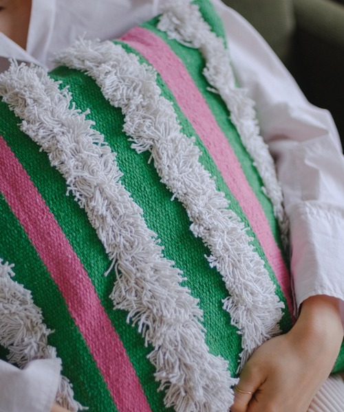 BIRTHDAY BAR（バースデイバー）の「【SAHIR サヒール】Cushion fringe cover クッションカバー（クッション/クッションカバー・レディース・グリーン/ブルー・フリー）」の15枚目の写真