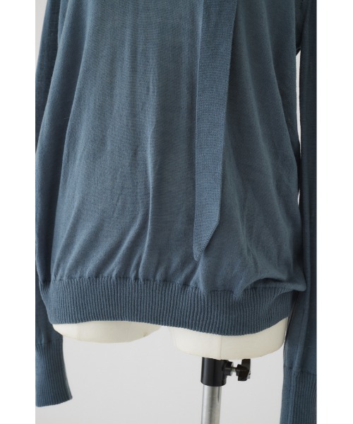 RIM.ARK（リムアーク）の「Classic tie knit クラシックタイニット（ニット/セーター・レディース・ブラック/ライトベージュ/ライトブルー・FREE）」の21枚目の写真