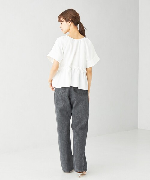 EMMEL REFINES(エメルリファインズ)の「<EMMEL REFINES>EM 2WAY ZIP フリル ブラウス(シャツ/ブラウス・レディース・ブラック/ホワイト・FREE)」の18枚目の写真