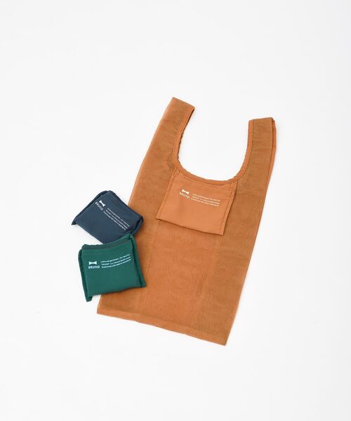 BRUNO（ブルーノ）の「ポケッタブルエコバッグS（トートバッグ・レディース・ミント/その他/グレー系その他/オレンジ系その他/グリーン/ネイビー・ﾌﾘ-）」の11枚目の写真