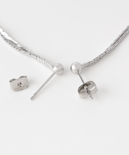 URBAN RESEARCH Sonny Label（アーバンリサーチサニーレーベル）の「二連チェーンピアス（ピアス（両耳用）・レディース・シルバー/ゴールド・ONE）」の7枚目の写真
