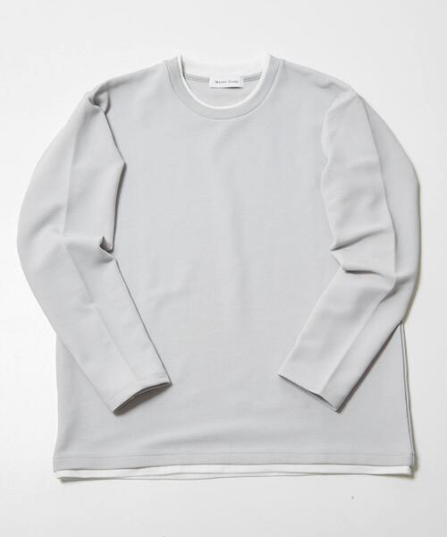 MASTER FRAME（マスターフレーム ）の「【MASTER FRAME/マスターフレーム】エステルスパンリップルロングスリーブTシャツ（Tシャツ/カットソー・メンズ・ライトグレー/ネイビー/ミント・3/4/2）」の16枚目の写真