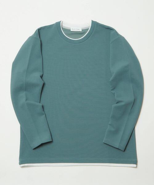 MASTER FRAME（マスターフレーム ）の「【MASTER FRAME/マスターフレーム】エステルスパンリップルロングスリーブTシャツ（Tシャツ/カットソー・メンズ・ライトグレー/ネイビー/ミント・3/4/2）」の18枚目の写真